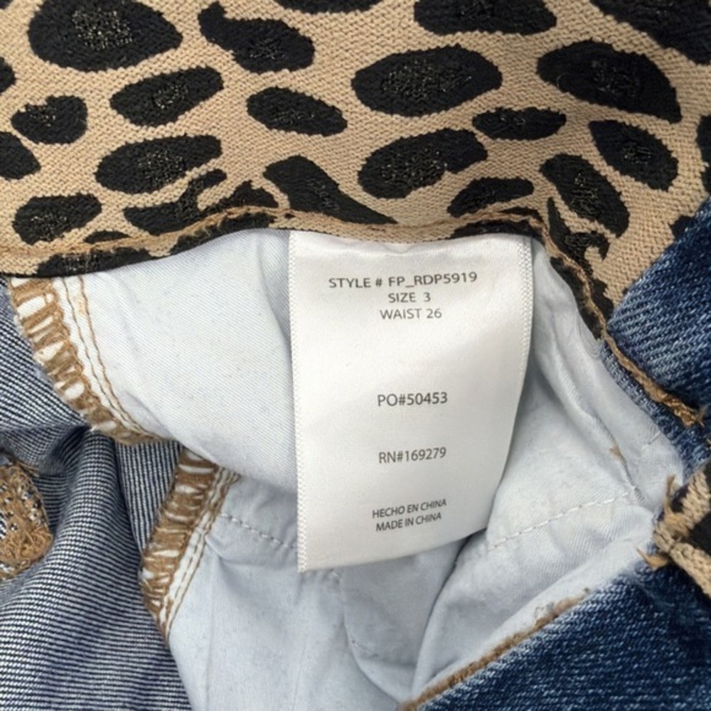 Freckled Poppy x Risen Jeans Bows Wide Leg Size 3 28x32 High Rise Tummy Control - Picture 15 of 16